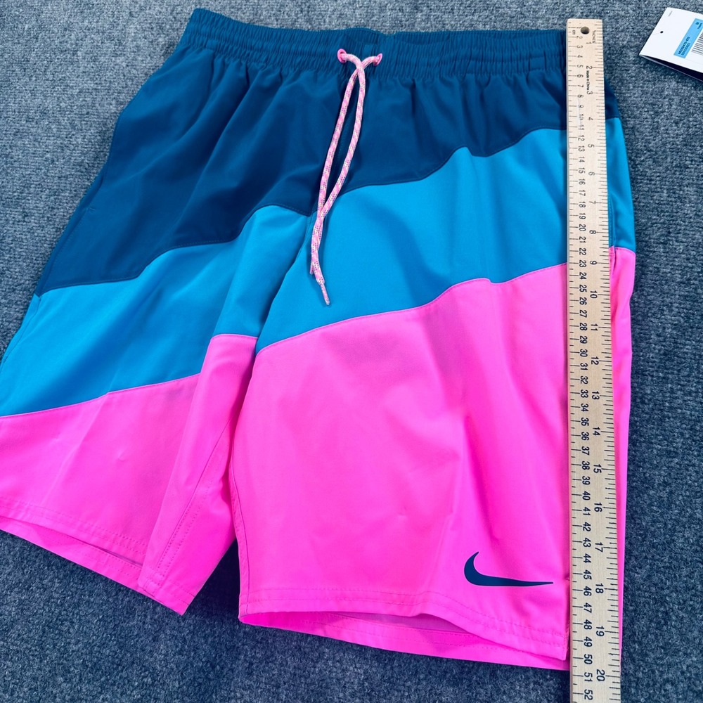 Nike Mens M Swim Bottom Board Shorts
Swimsuit Pink Blue Teal Colorblock NESSD470 - Picture 11 of 15